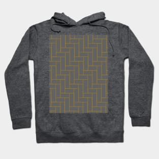 Grey and Mustard Tile Style Design Hoodie